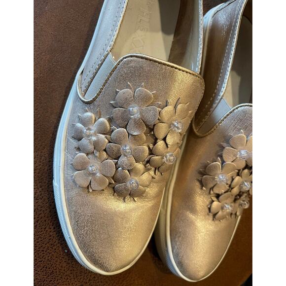 Flexx sneak blossom sneakers size 8 metallic blush - Picture 4 of 15